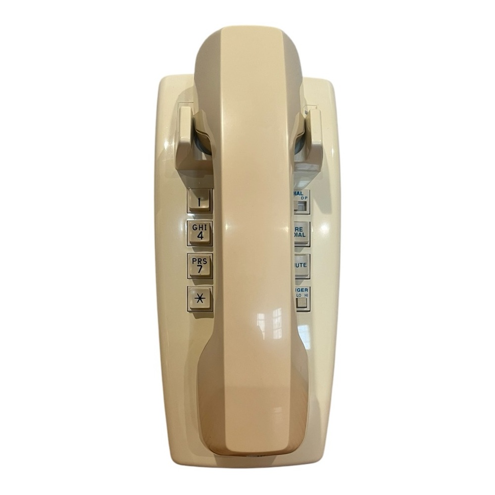 AT&T vintage push button wall phone with box and instructions